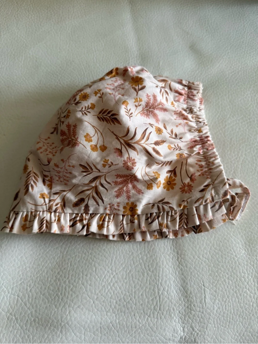 Nicole Miller New York Baby Girl Floral Bonnet Hat Ruffle 18M